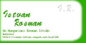 istvan rosman business card